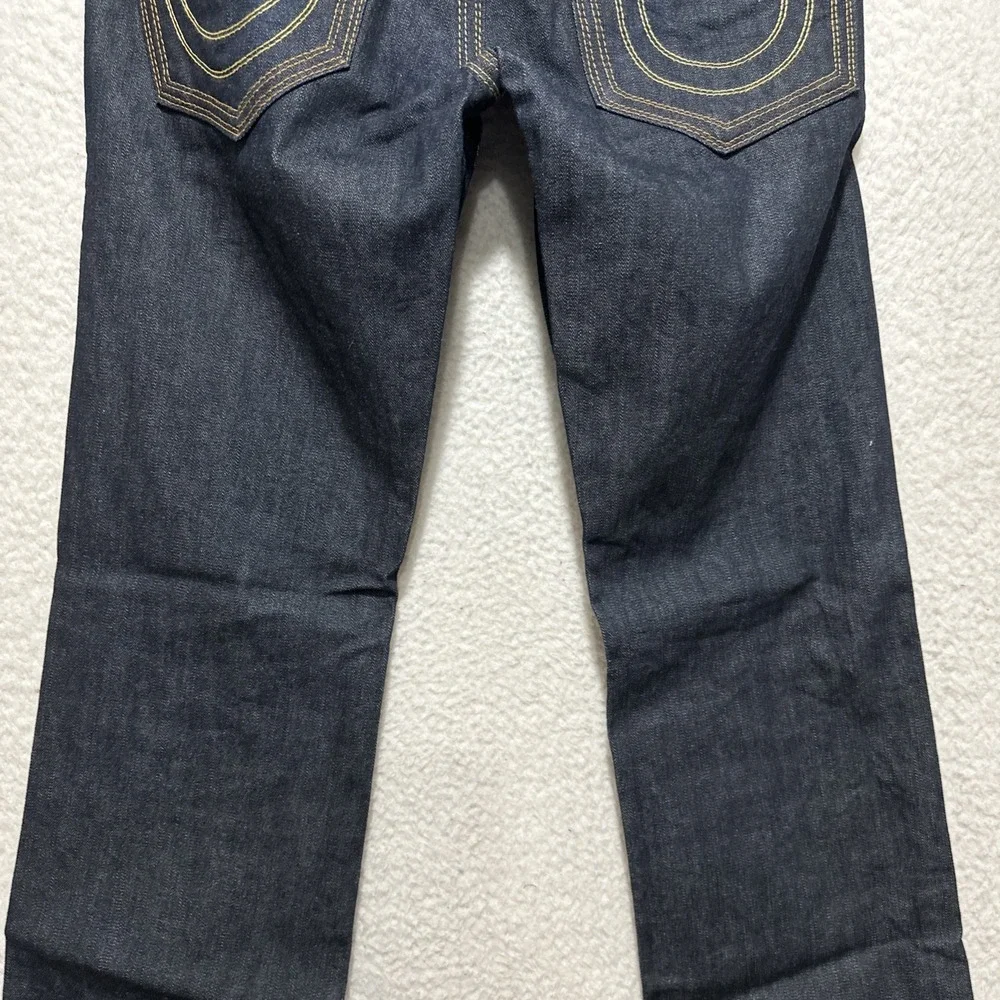 Vintage True‎ Religion Jeans Bobby QT Blue Dark Wash Size 33 Made In USA
